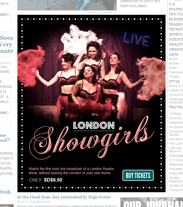 London Showgirls Live - Animated Banner Advert