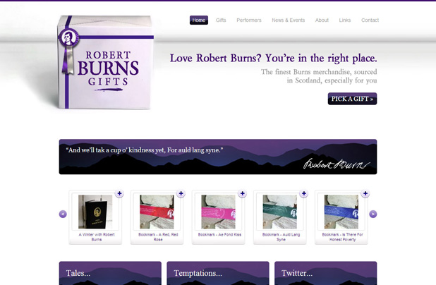 Robert Burns Gifts Website